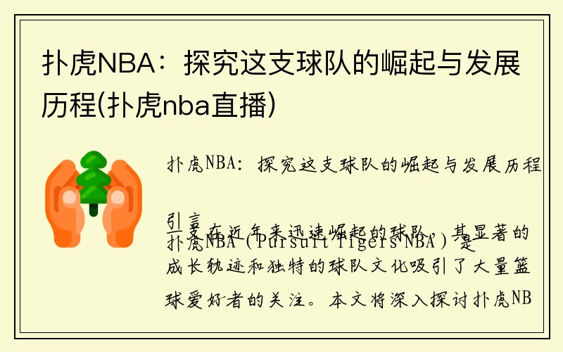 扑虎NBA：探究这支球队的崛起与发展历程(扑虎nba直播)